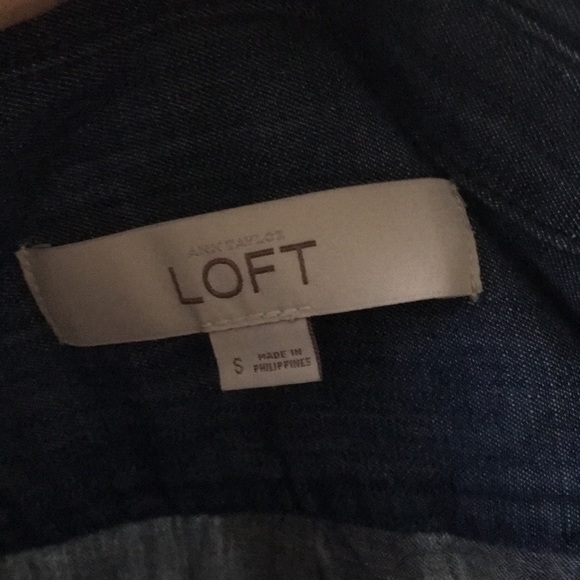 Loft denim jean shirtdress dress - Picture 8 of 8